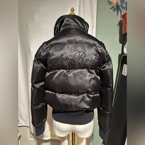Ecko Unlimited Satin Puffer embroidered Jacket y2k